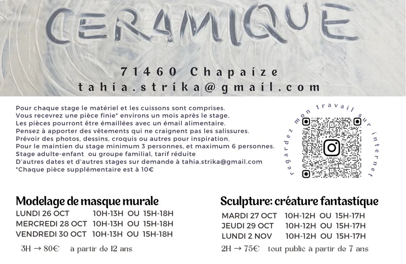 Stages céramique